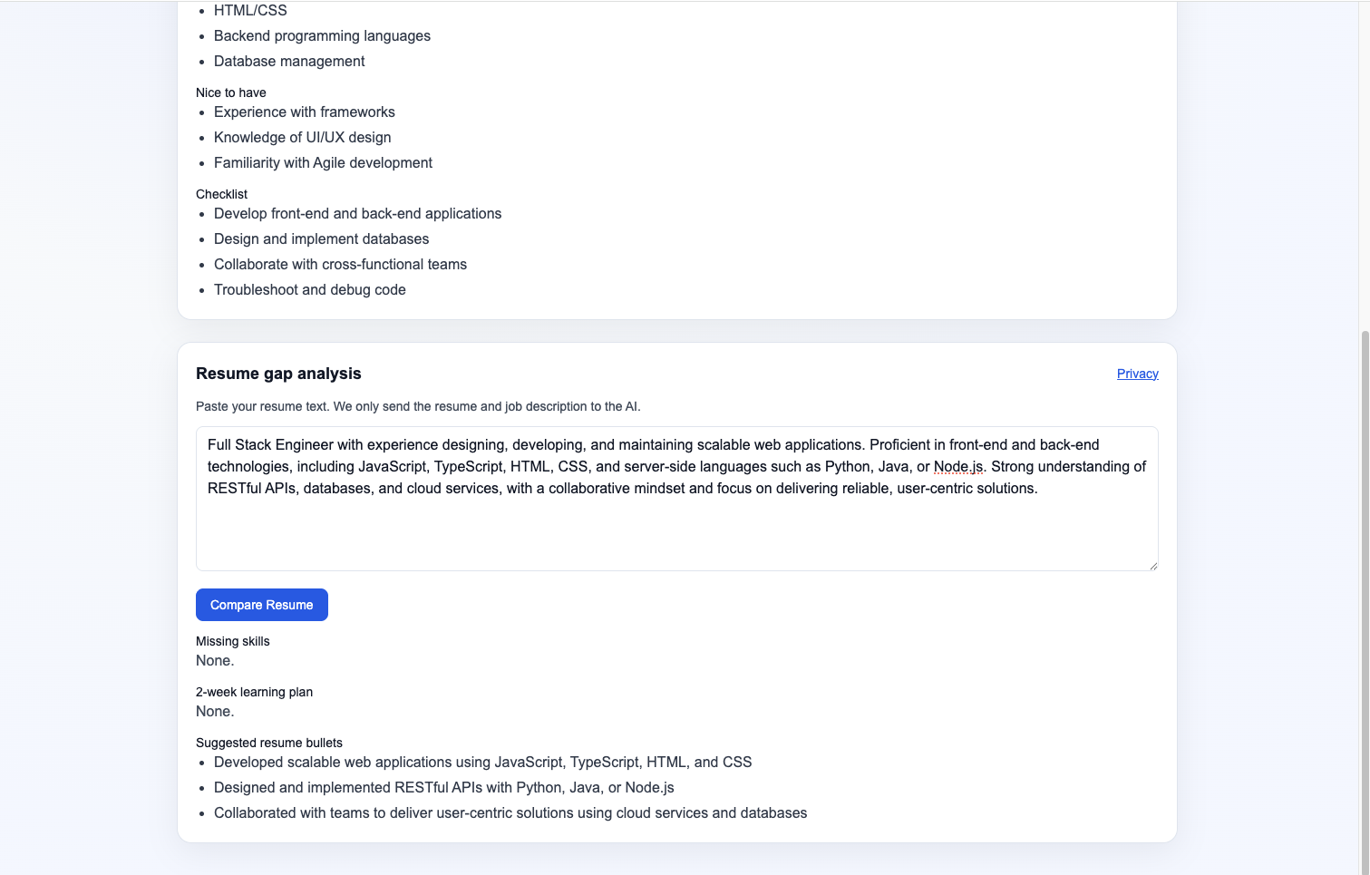 AI Career Companion preview